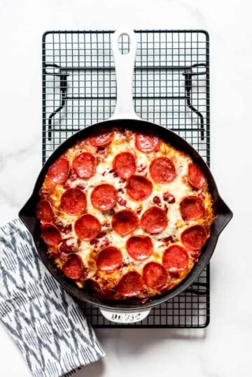 Cast Iron Pan Pizza (copycat Pizza Hut Pizza Recipe) - House Of Nash Eats