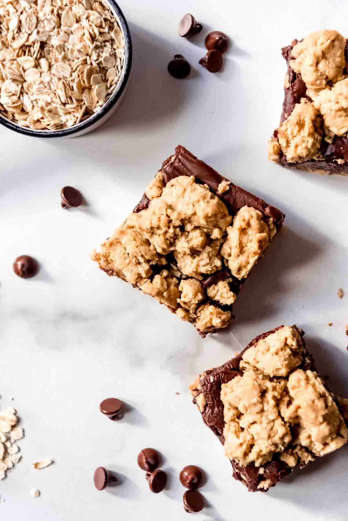 An image of oatmeal chocolate cookie bars.