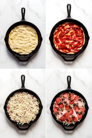 Cast Iron Pan Pizza (Copycat Pizza Hut Pizza Recipe) - House of Nash Eats