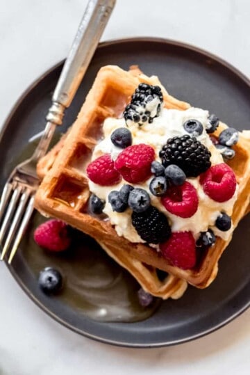 The BEST Overnight Sourdough Waffles - House of Nash Eats