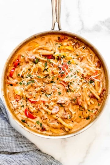 Cajun Pasta with Sausage and Peppers - House of Nash Eats