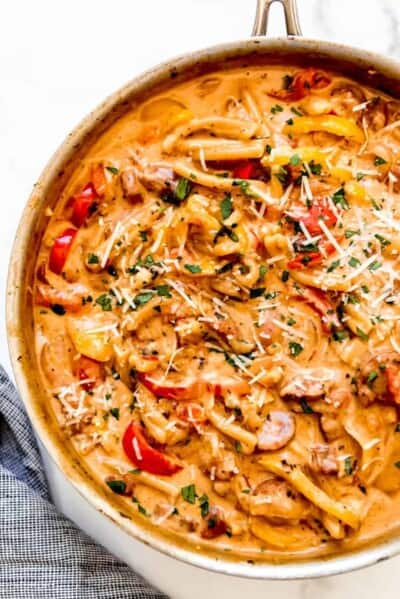 Cajun Pasta with Sausage and Peppers - House of Nash Eats