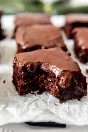 Droolworthy Zucchini Brownies With Chocolate Icing - House Of Nash Eats