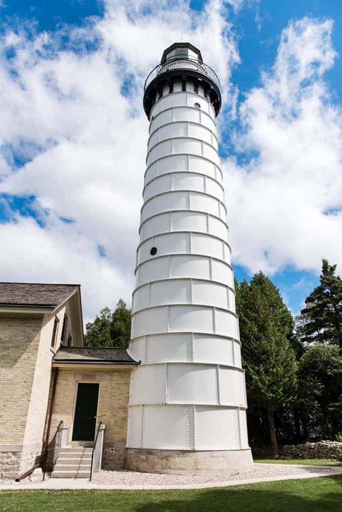Cave Point Lighthouse in Bailey's Harbor, Wisconsin.