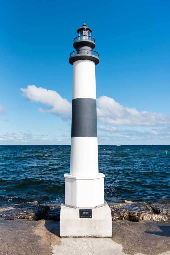 A lighthouse in Door County, Wisconsin.