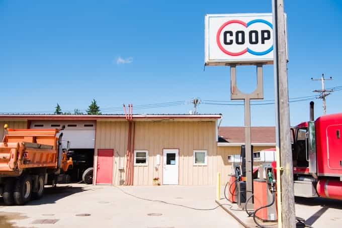 The Co-op fuel station in Gackle, North Dakota.