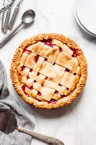 Raspberry Peach Pie - House of Nash Eats