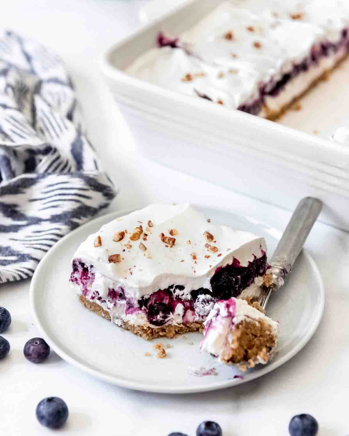 Easy No-Bake Blueberry Delight - House of Nash Eats