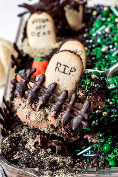 Halloween Graveyard Dirt Cake - House of Nash Eats