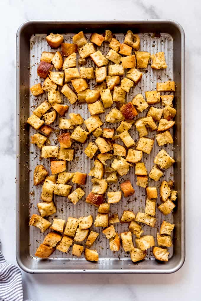Finished Homemade Croutons