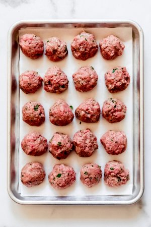 Mozzarella Stuffed Meatballs - House of Nash Eats