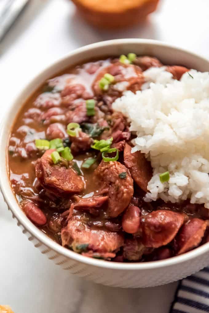 Bowl of red beans and rice