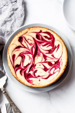 Raspberry White Chocolate Cheesecake - House of Nash Eats