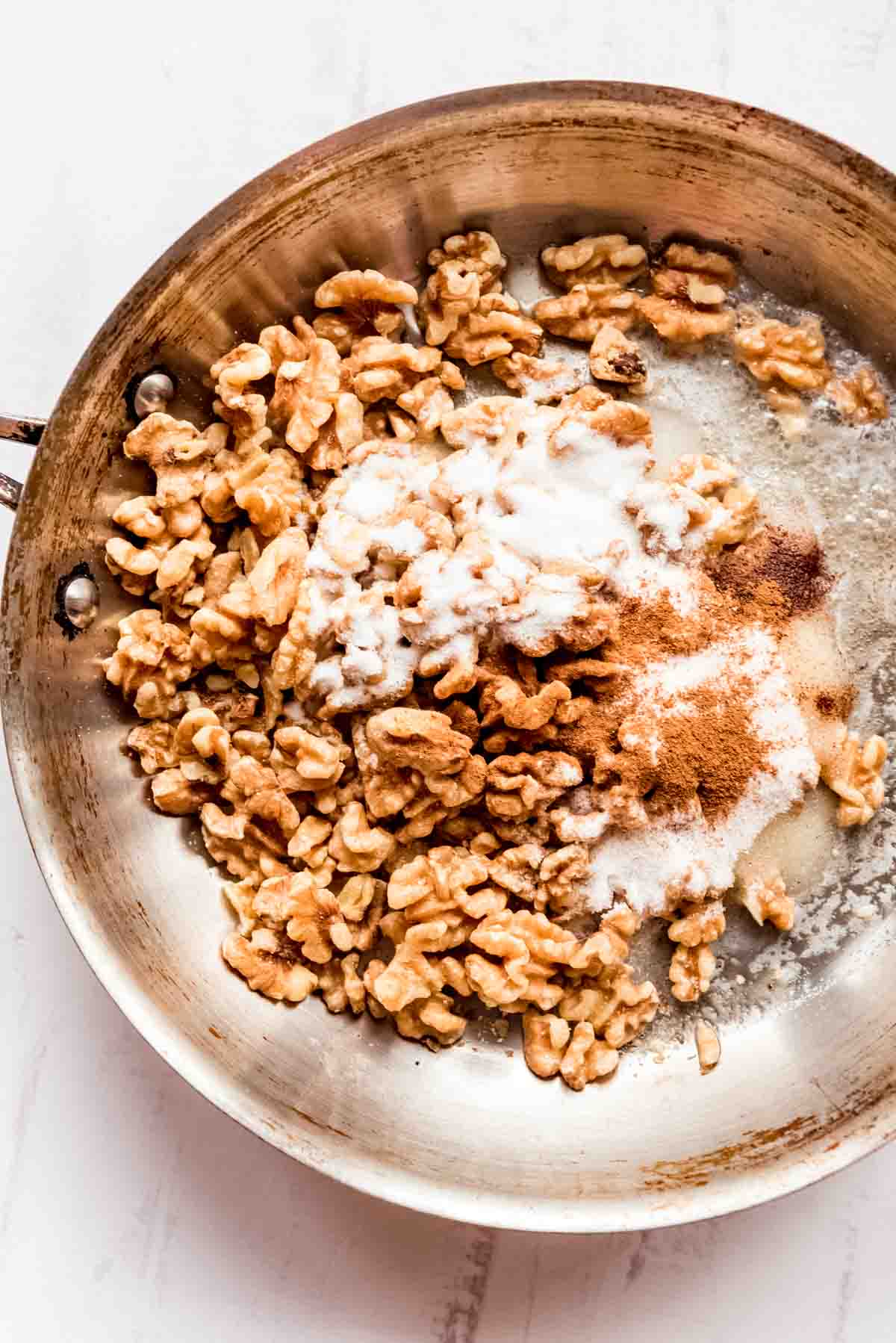 Ingredients in a pan.