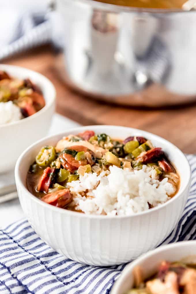cajun gumbo chicken and sausage with rice