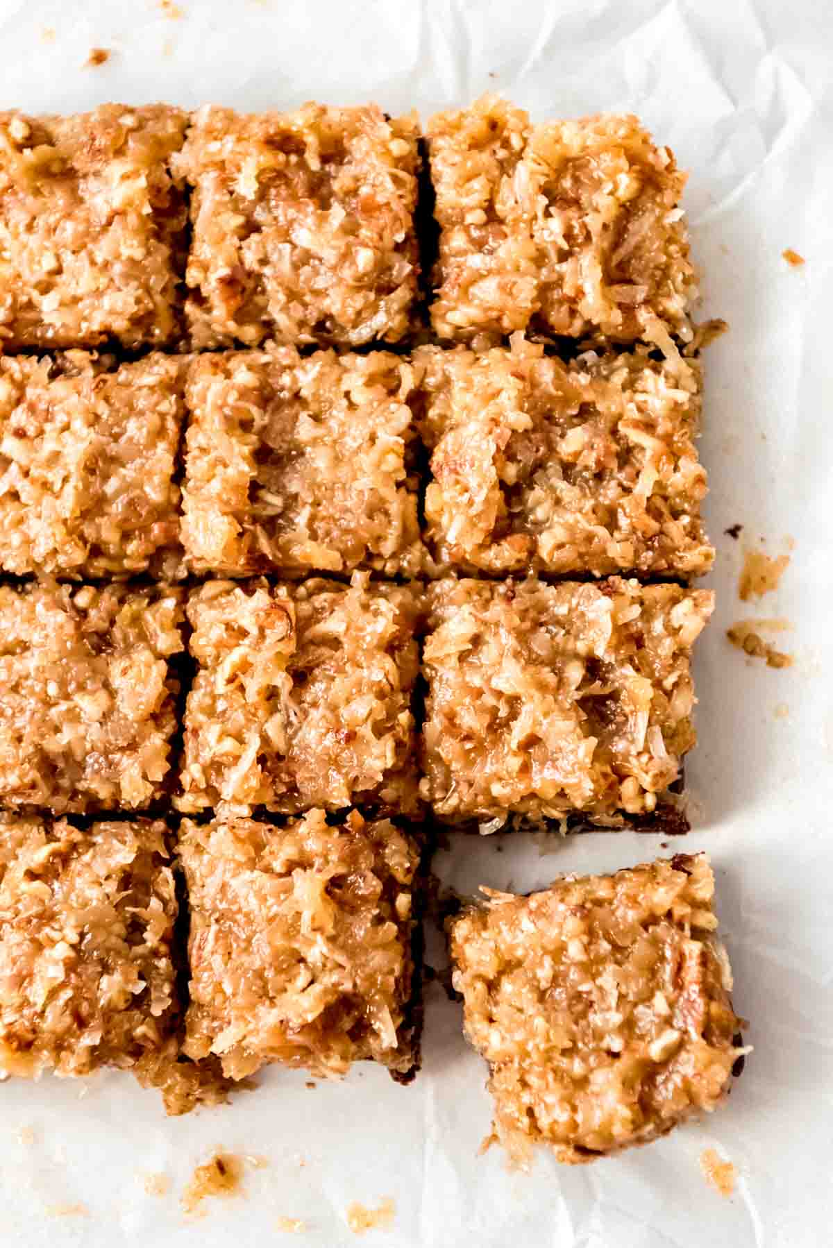 Easy coconut pecan caramel frosting.