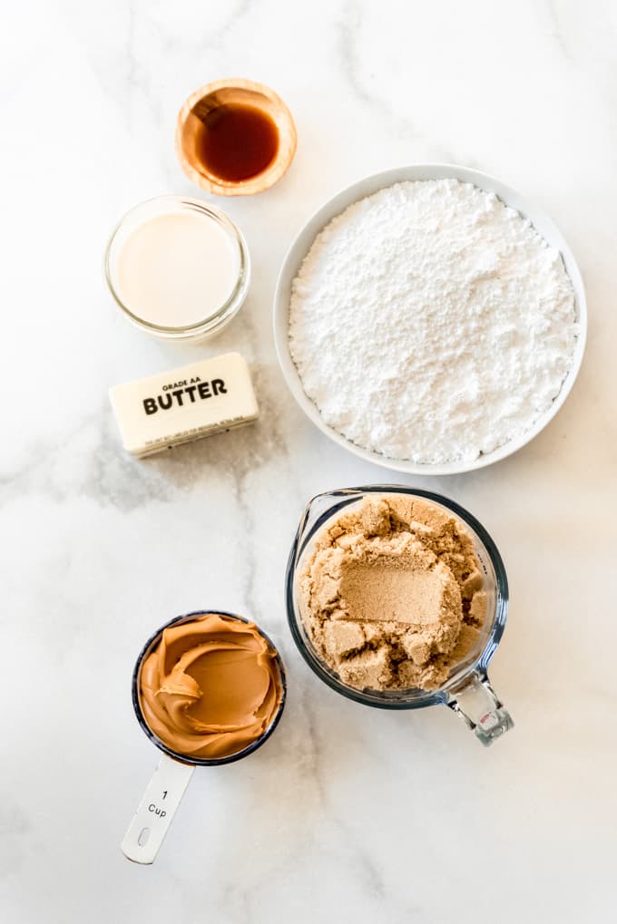 Peanut butter fudge ingredients