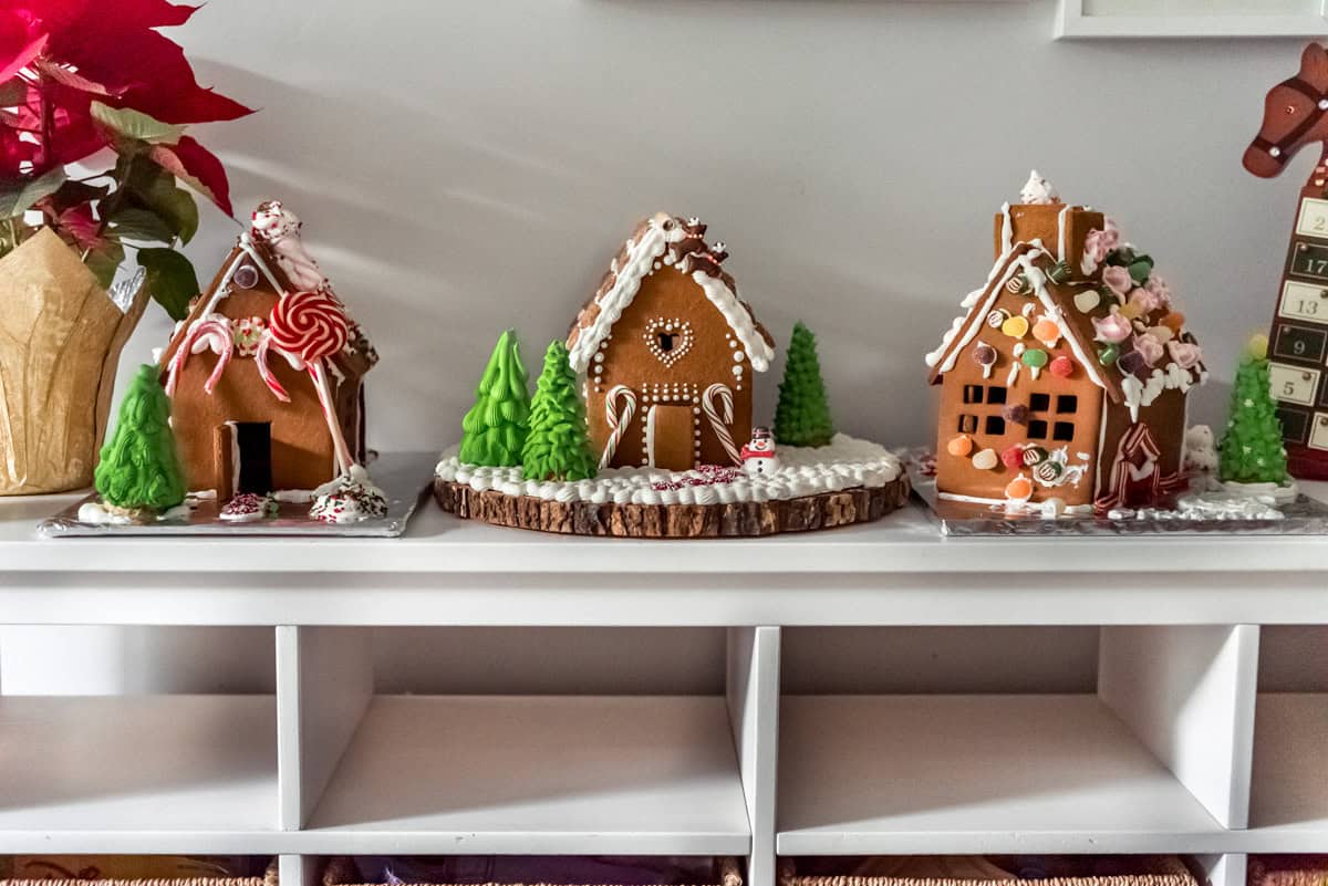 Gingerbread houses on display.