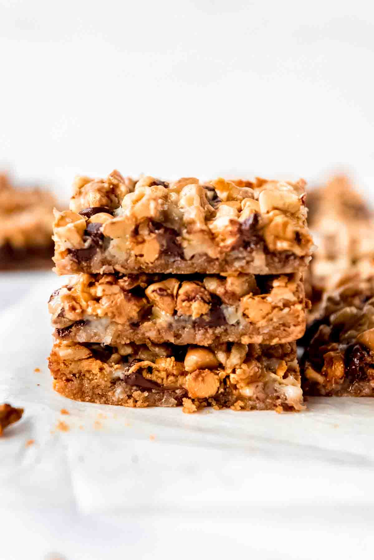 7 layer bars stacked on top of each other.