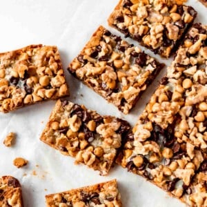 Easy 7 layer bars, cut into squares.