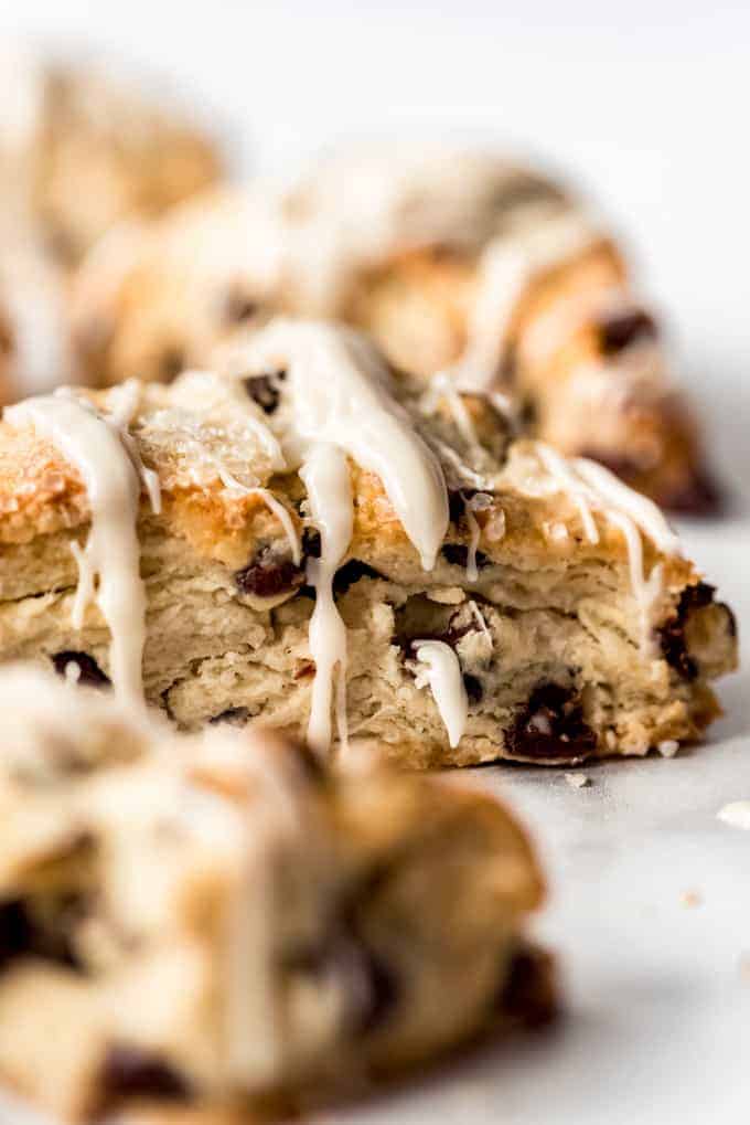 Chocolate Chip Scones, side view
