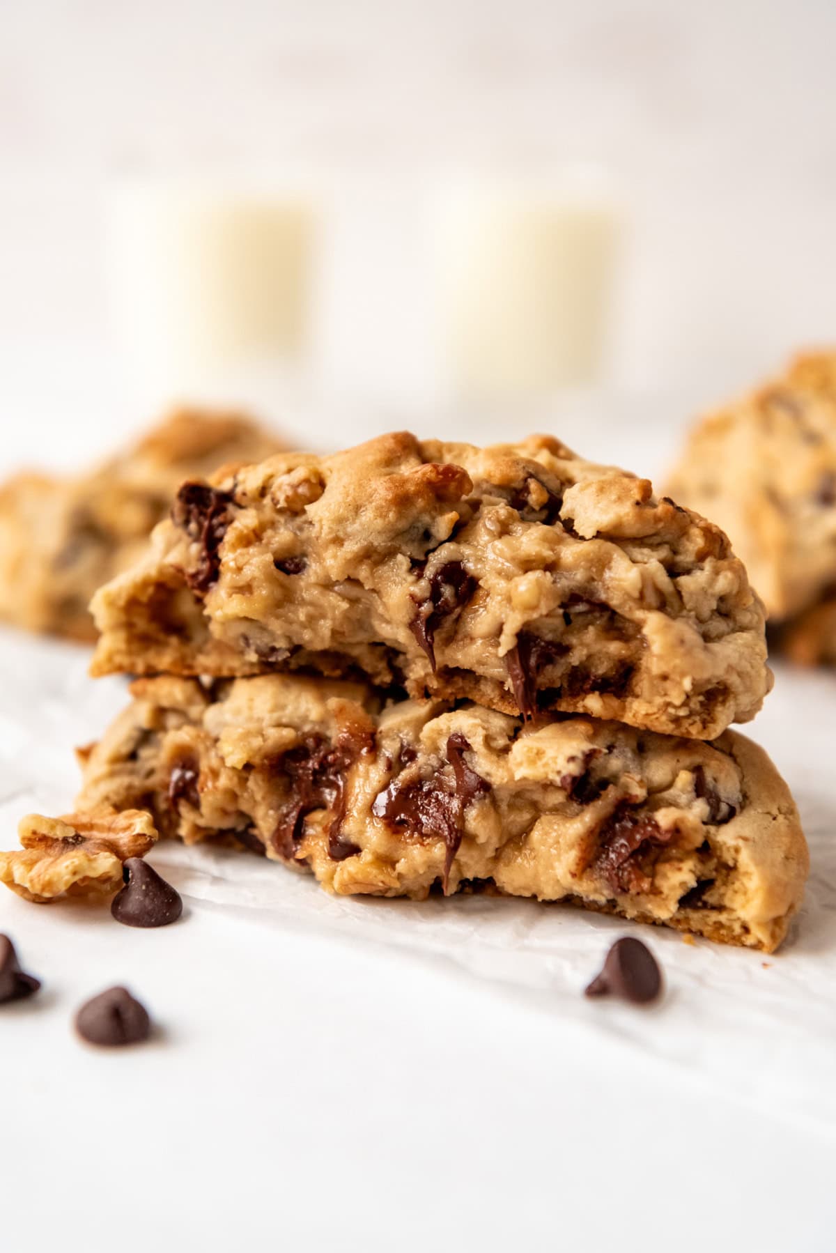 a pile of 2 Levain Chocolate Chip Cookies