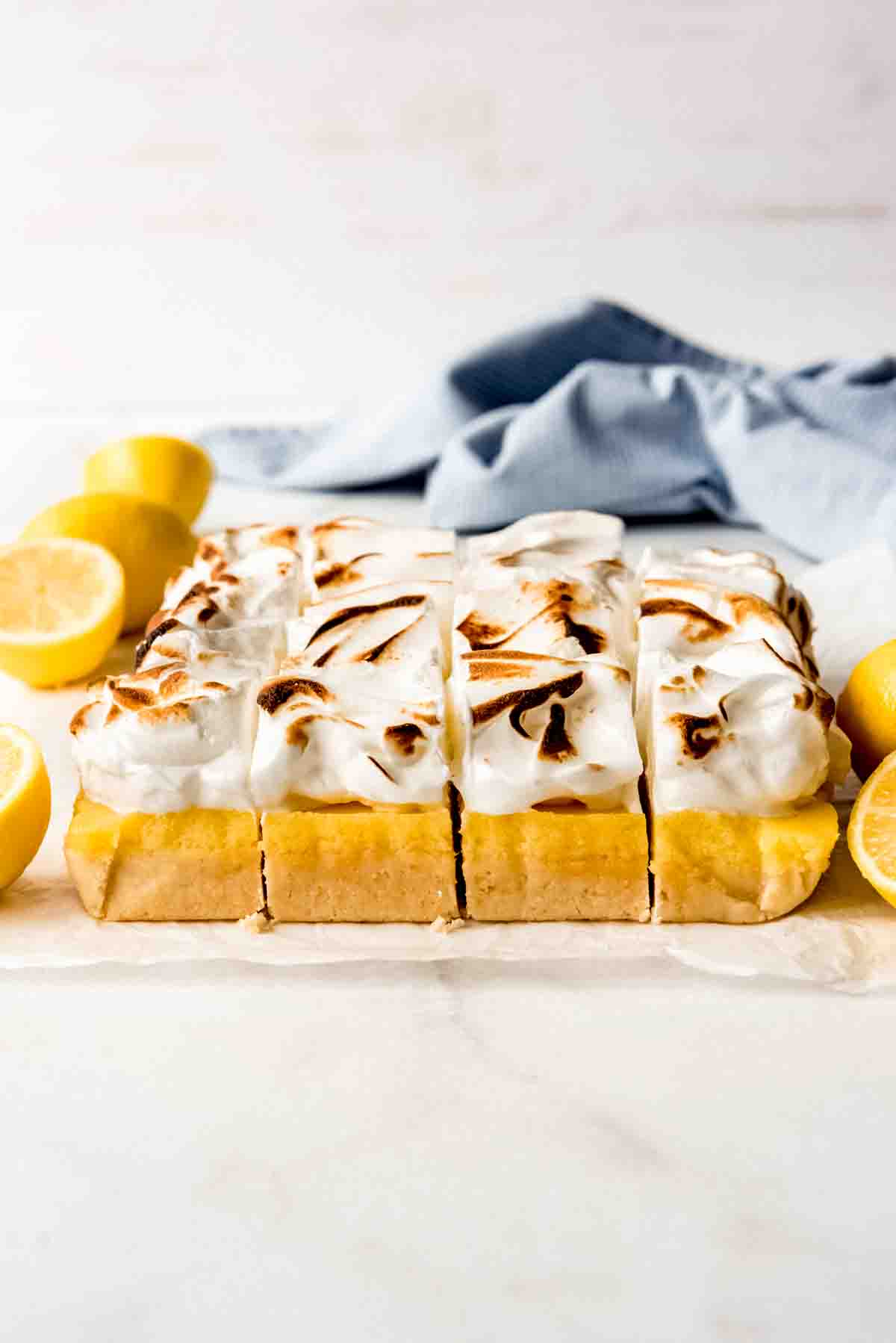 A batch of lemon meringue pie bars.