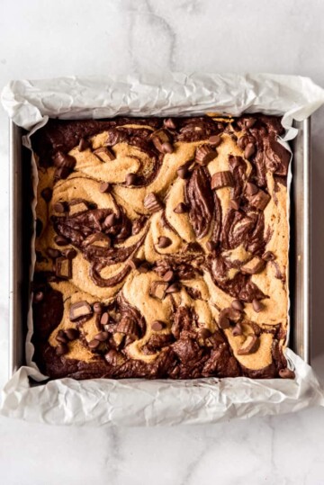 Peanut Butter Swirl Brownies - House of Nash Eats