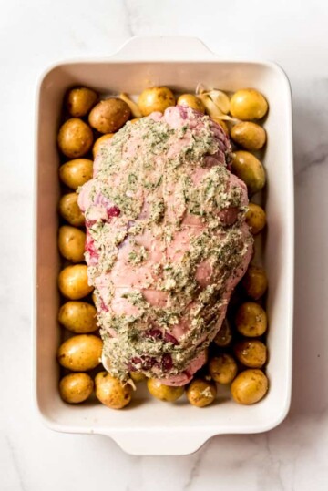 Garlic & Herb Roast Boneless Leg of Lamb - House of Nash Eats