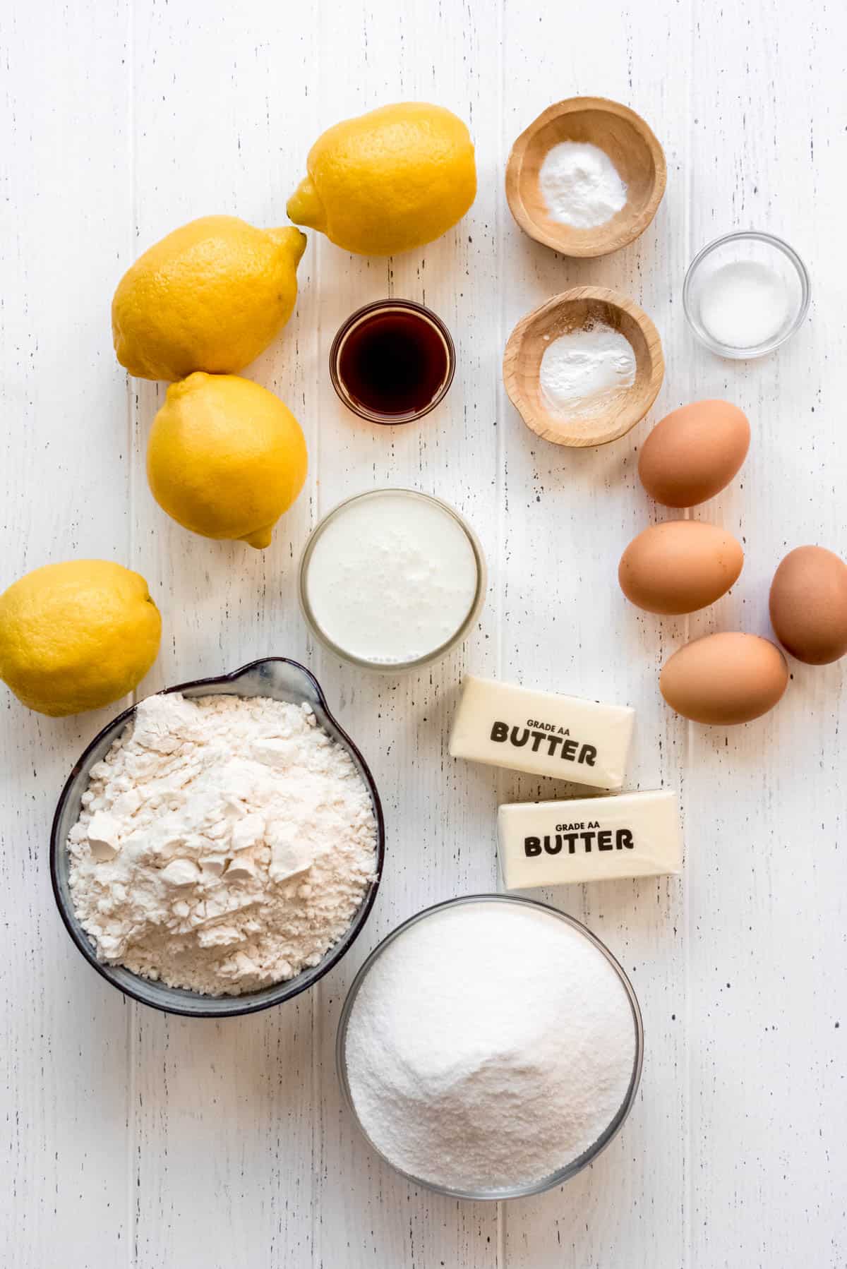 lemon bundt cake ingredients