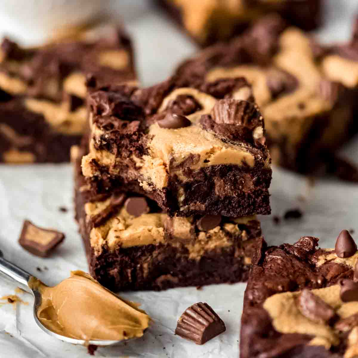 Peanut Butter Swirl Brownies