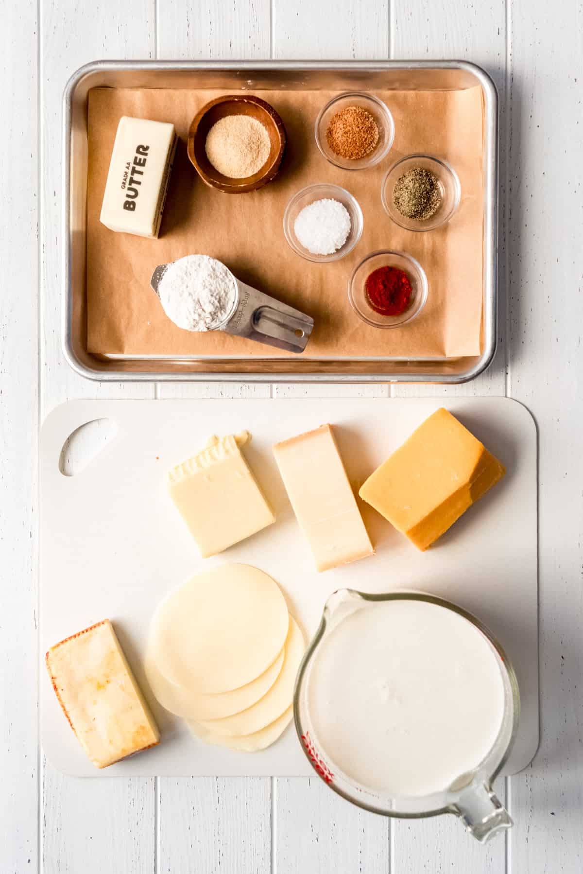 ingredients for homemade mac and cheese