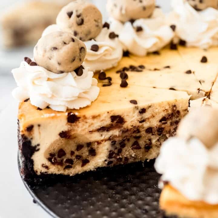 Chocolate Chip Cookie Dough Cheesecake - House of Nash Eats