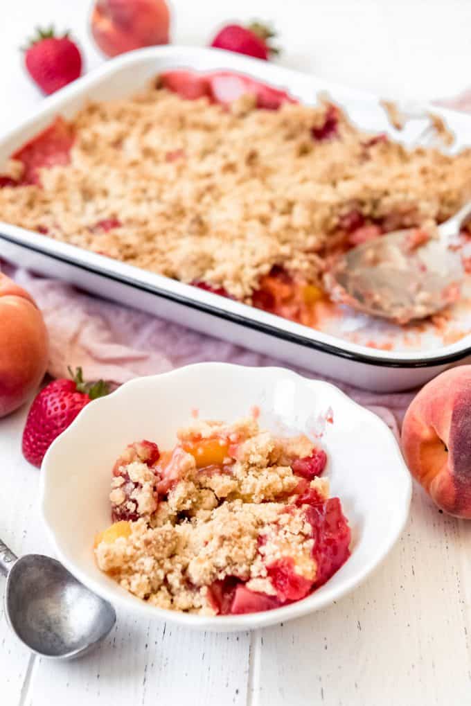 Strawberry Peach Crumble - House of Nash Eats