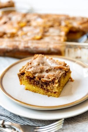 Easy Honey Bun Cake with Vanilla Glaze - House of Nash Eats