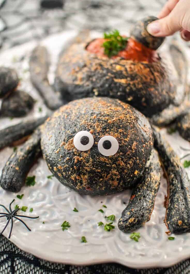 Spooky Halloween Spider Bread Bowl - House of Nash Eats