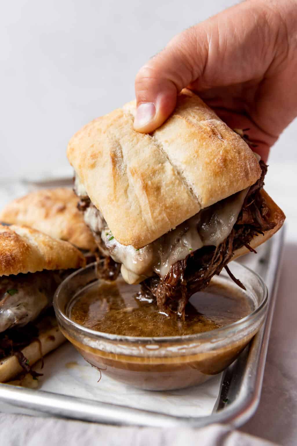 Slow Cooker French Dip Sandwiches - House of Nash Eats