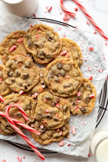 Peppermint Chocolate Chip Cookies - House of Nash Eats