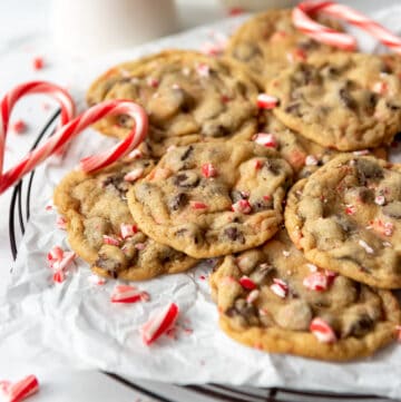 Peppermint Chocolate Chip Cookies - House of Nash Eats