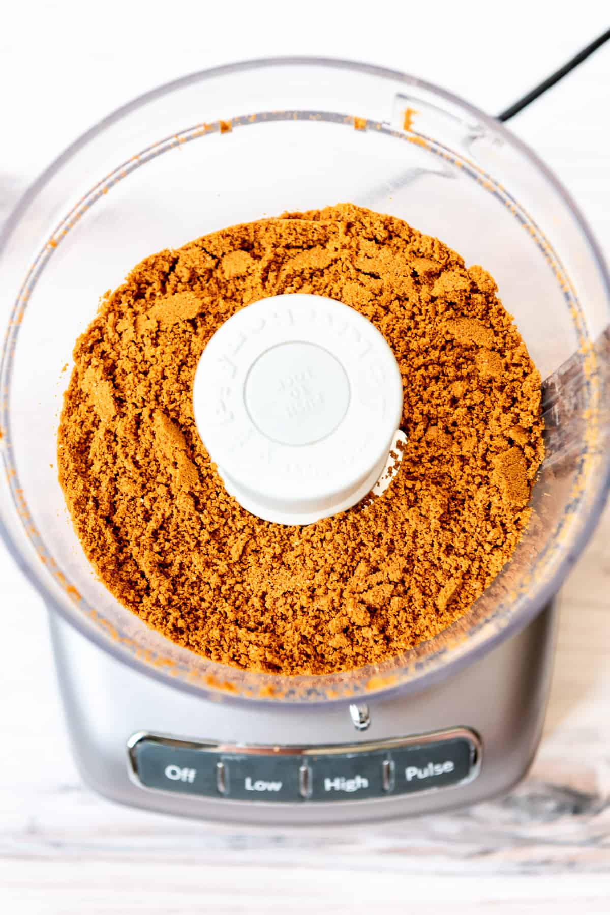 Finely ground biscoff cookie crumbs.