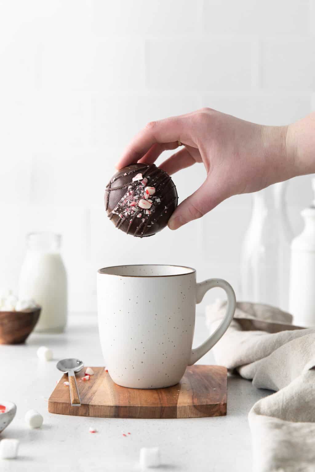 Peppermint Hot Chocolate Bombs - House of Nash Eats