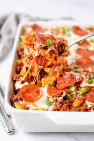 Pepperoni Pizza Casserole Recipe - House of Nash Eats