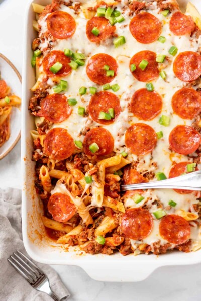 Pepperoni Pizza Casserole Recipe - House of Nash Eats