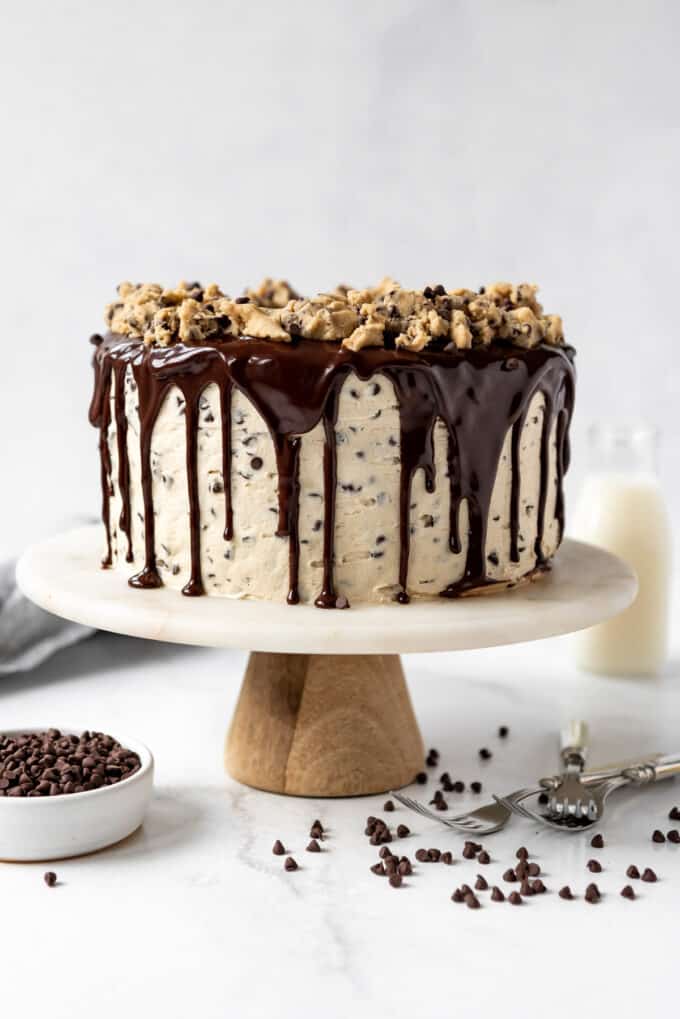 Chocolate Chip Cookie Dough Layer Cake - House of Nash Eats