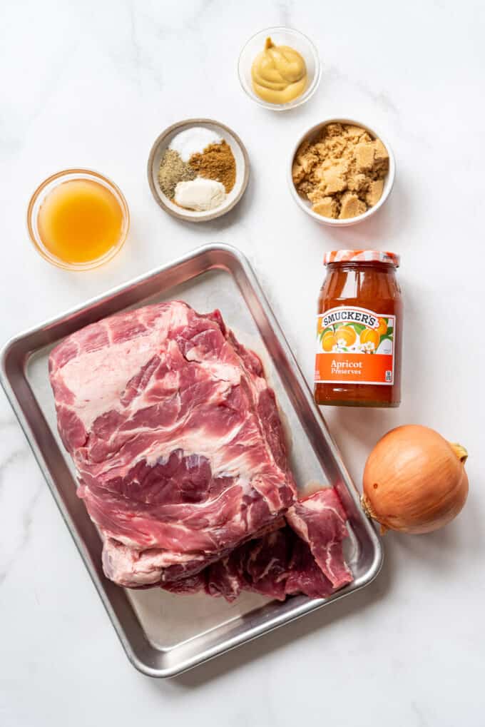 Slow Cooker Apricot Pulled Pork - House of Nash Eats