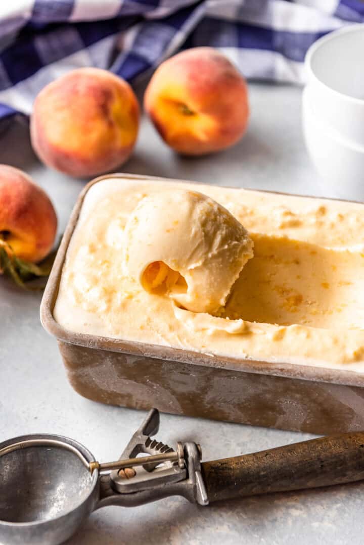 Best Homemade Peach Ice Cream Recipe House of Nash Eats