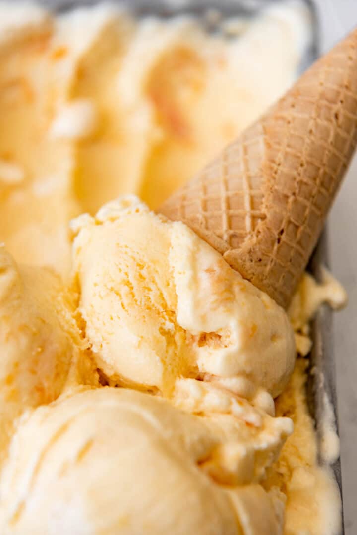 Best Homemade Peach Ice Cream Recipe House of Nash Eats