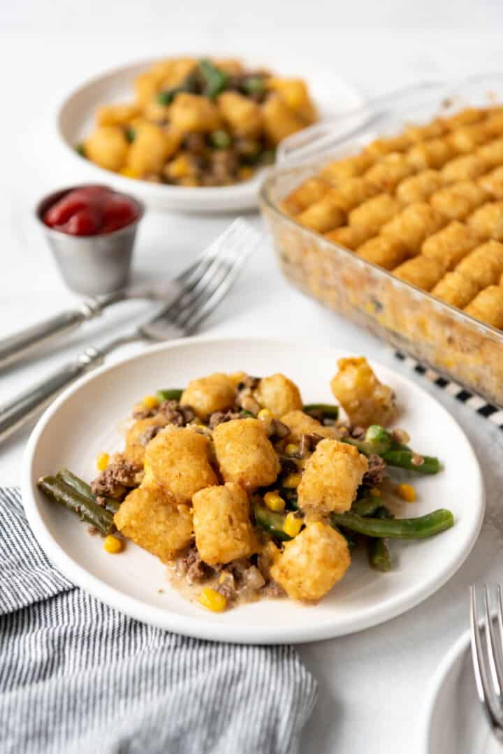 Ground Beef Tater Tot Casserole - House of Nash Eats