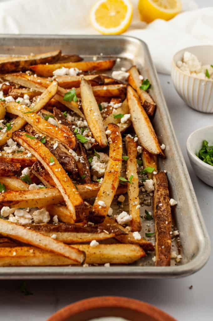 Crispy Oven-Baked Greek Feta Fries | House Of Nash Eats