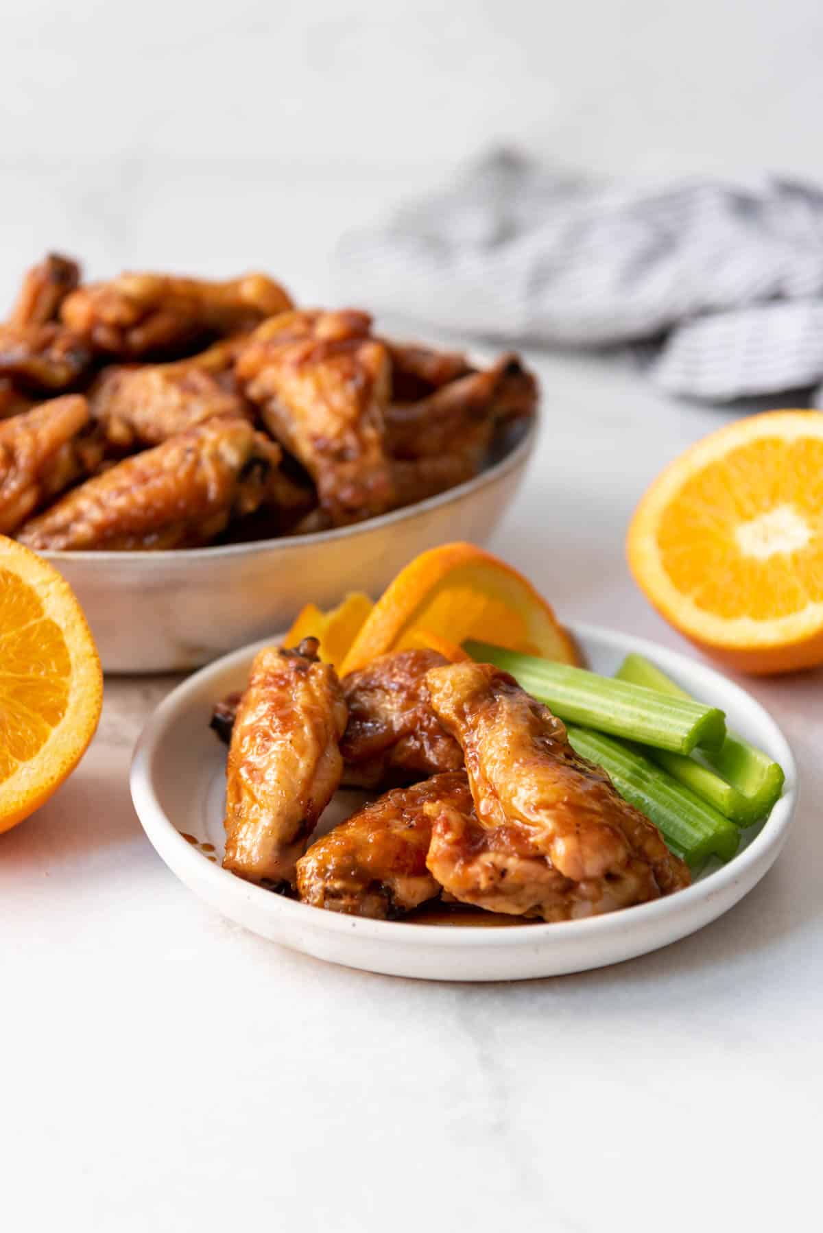 orange party wings Little Cutie baby shower food ideas. Check out this list of Little Cutie baby shower ideas. Includes ideas for favors, food, decorations and more.